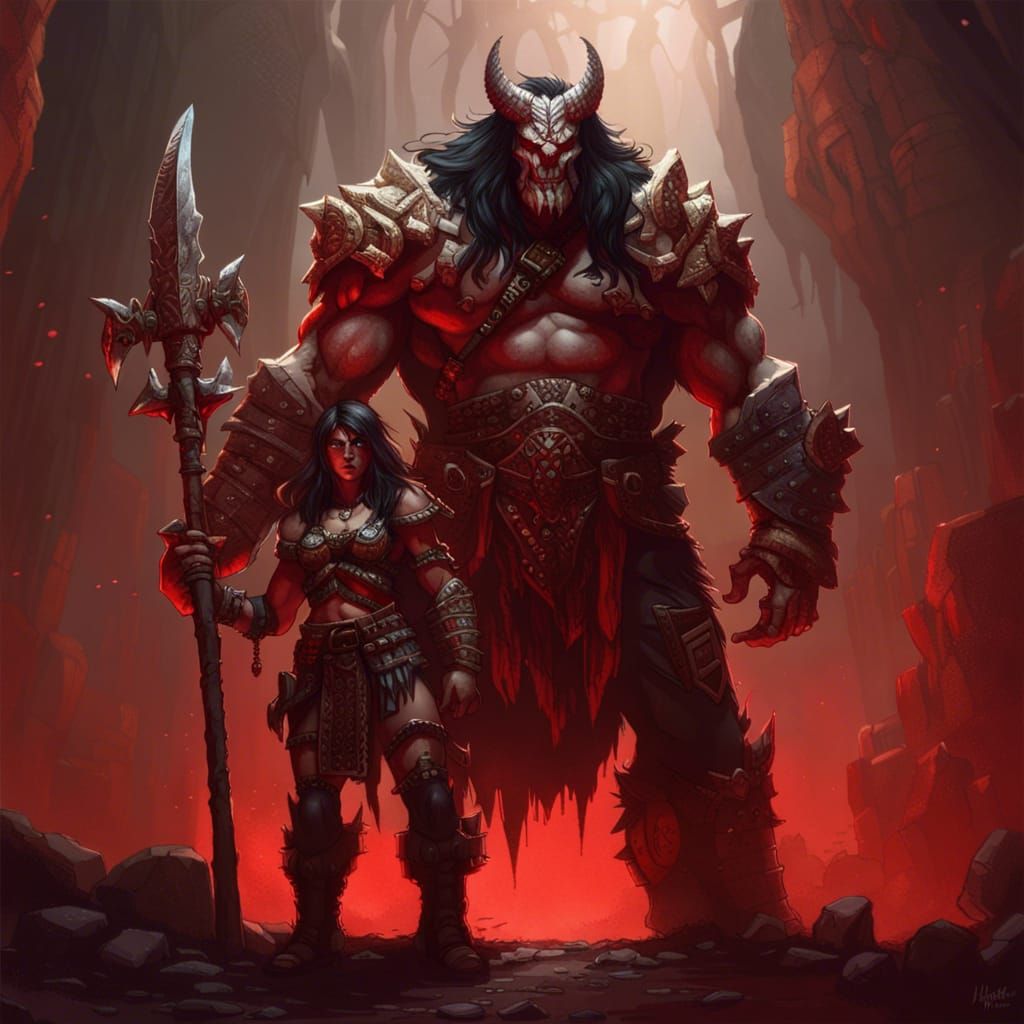 Barbarians in Dark Fantasy Style
