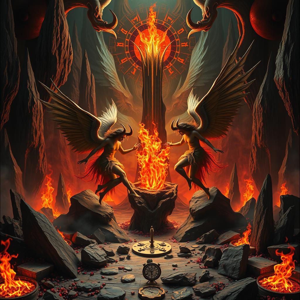 Haunting Psychedelic Angels Dance in a Dark, Fractal Wastela...