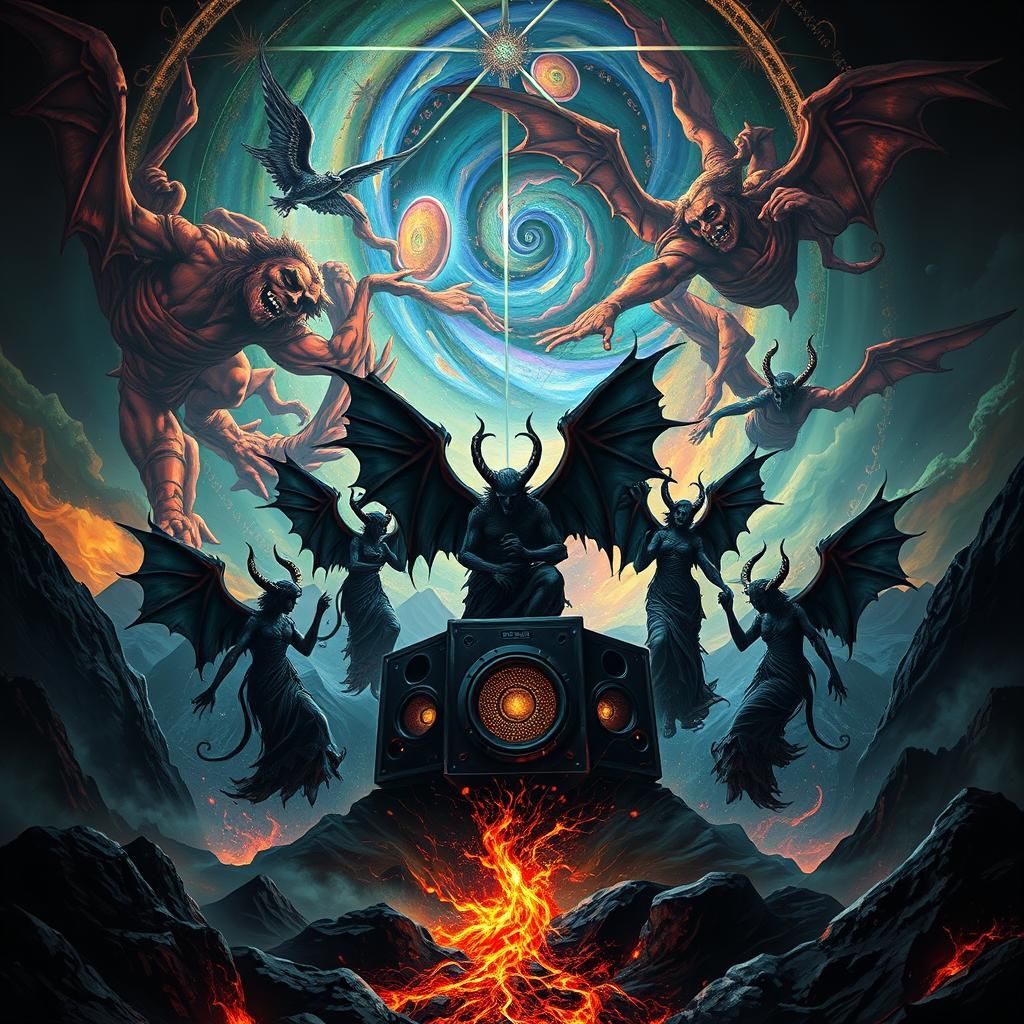 Diabolic Angels Dancing in Fractal Vortex