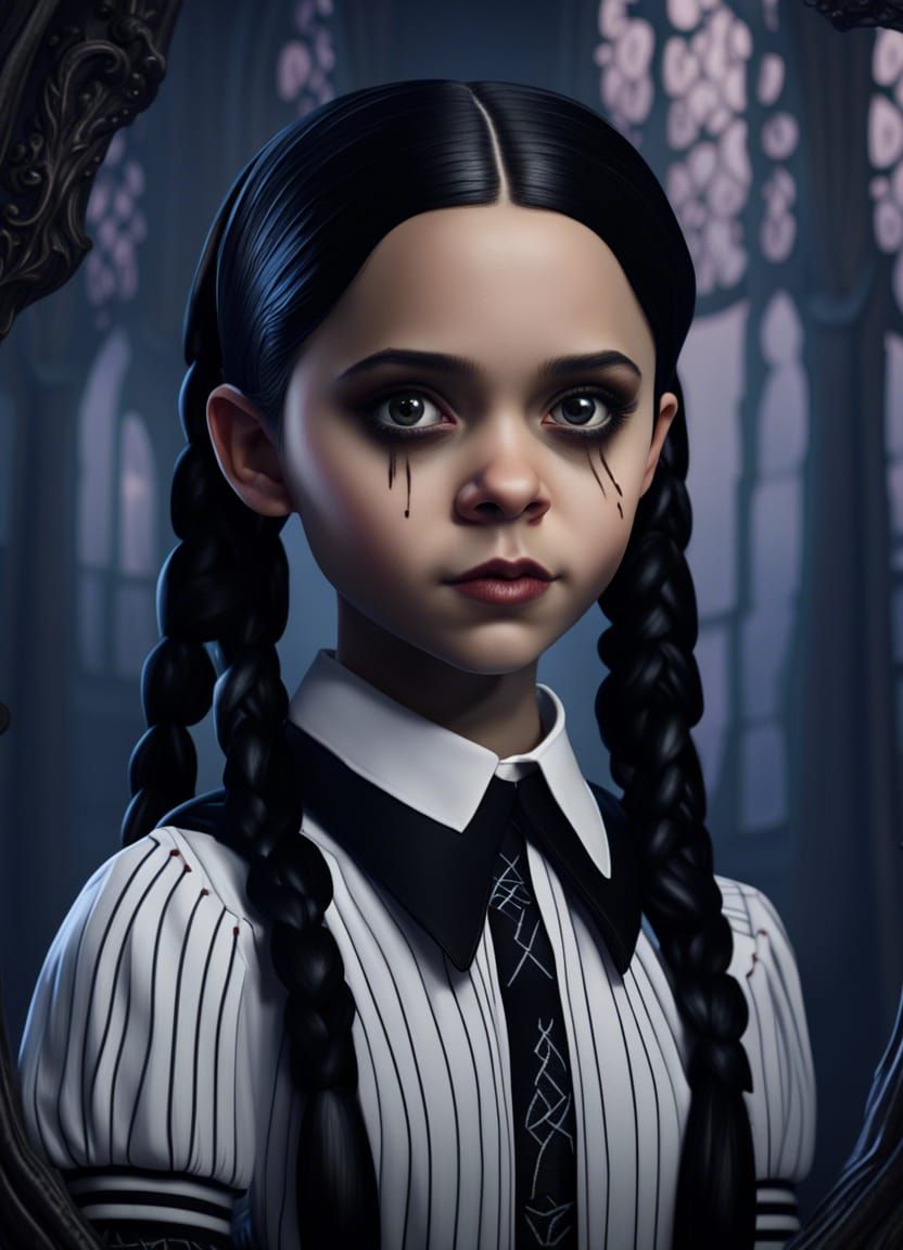Jenna Ortega as Wednesday Addams Portrait