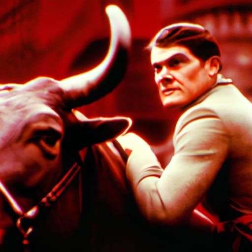 Cinematic Bull Ride Starring Clark Gable