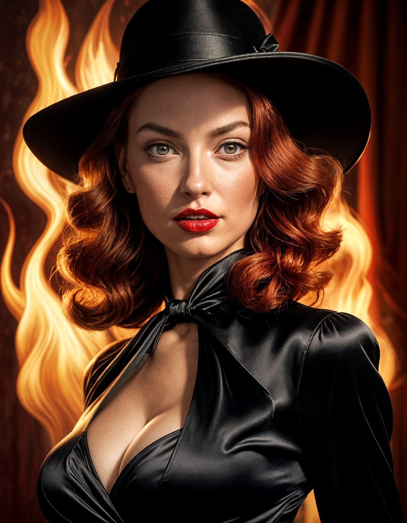 Glamorous Argentinean Woman in Elvgren Pinup Style