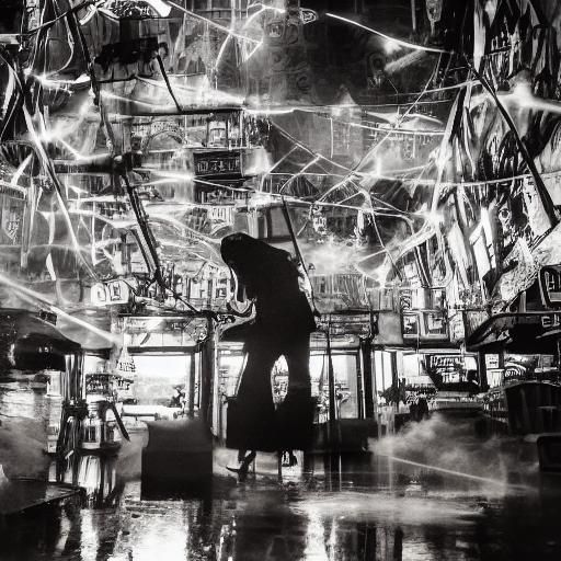 Gritty Urban Nightlife Scene in Cinematic Style