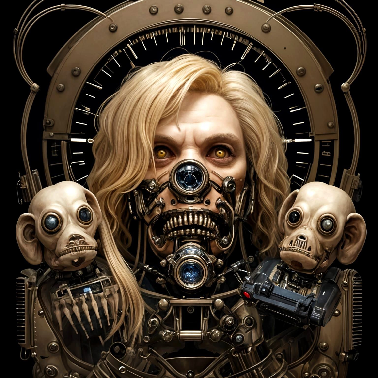 Female Scientist Awakes Pig-Headed Creature in Steampunk Lab