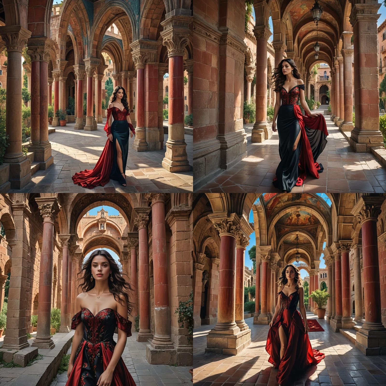 Stained Glass Woman at Castle Colomares