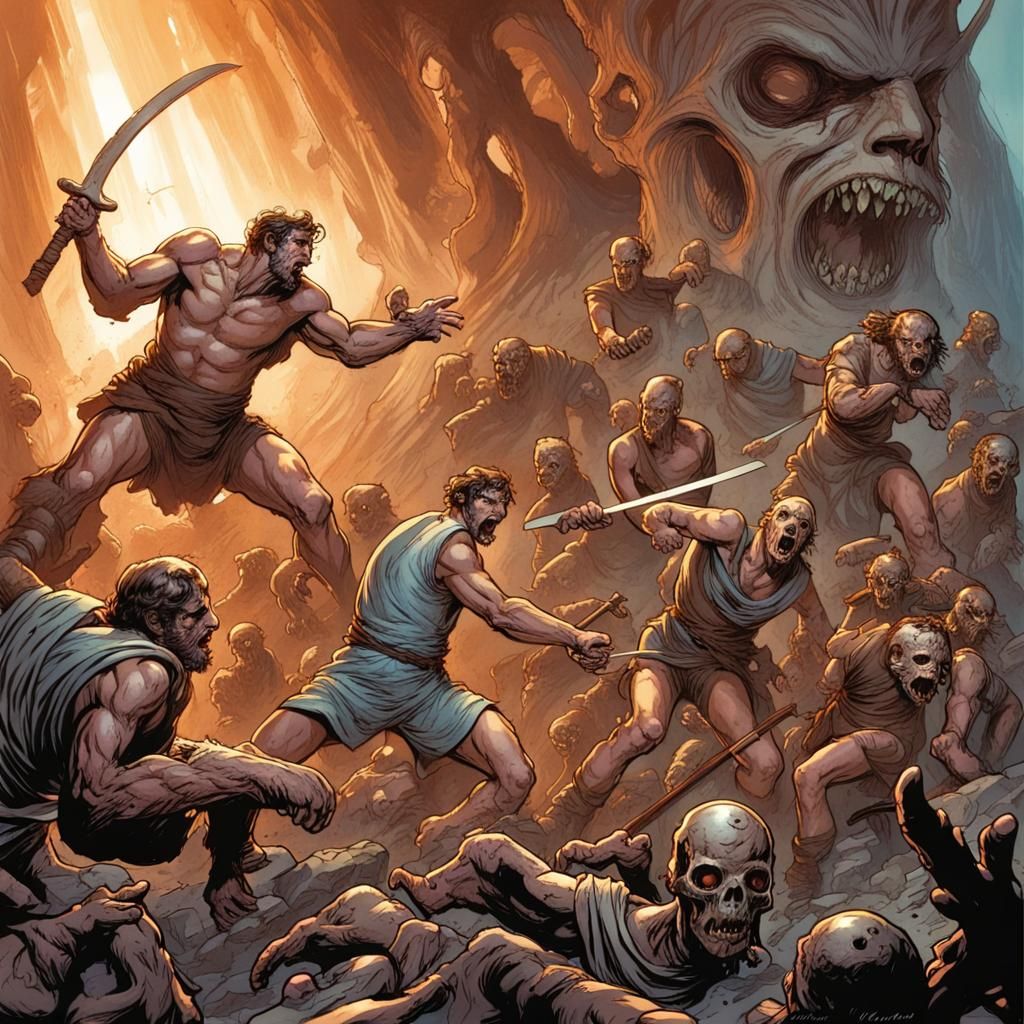 Jason and the Argonauts Zombie Cyclops Fight