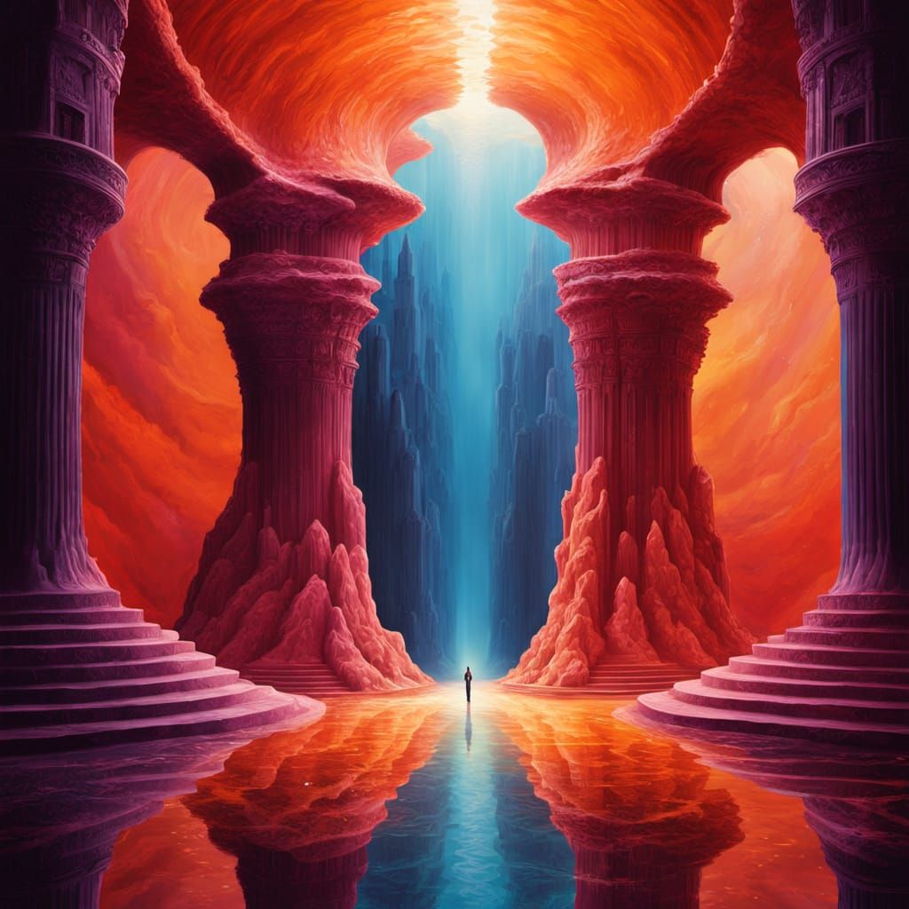 Tarot Soul Chamber in Expressionist Oil Painting