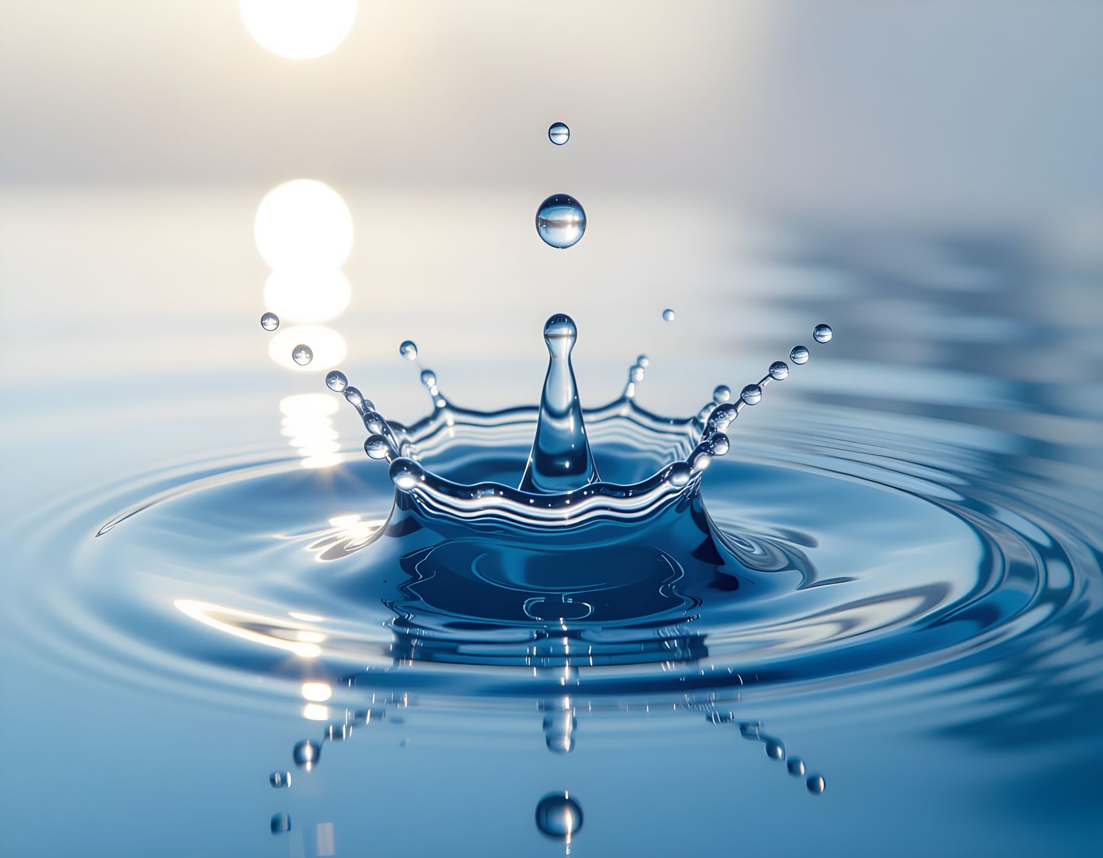 Water Droplet Bouncing in Ultra-Realistic Macro Photograph