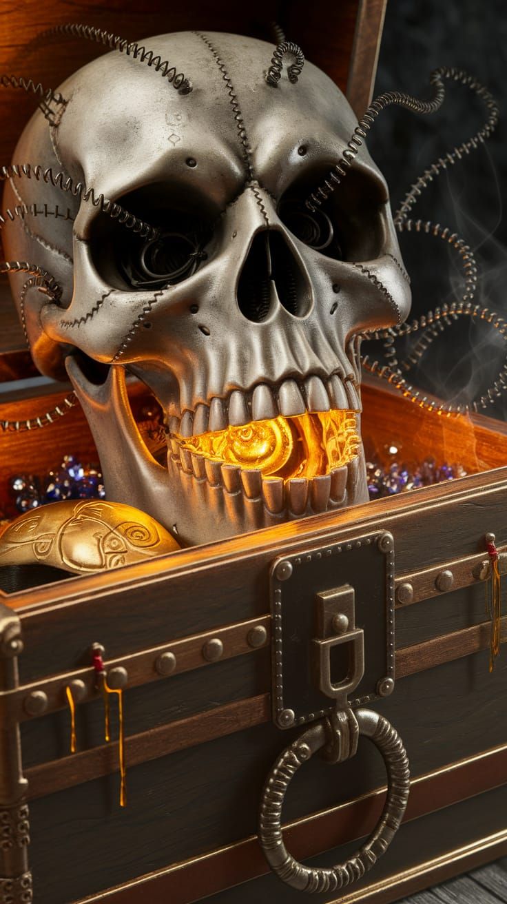 Skull Booby Trap on Treasure Chest