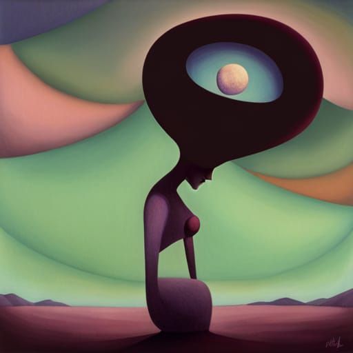 Surreal Purple Thoughts, Intricately Detailed