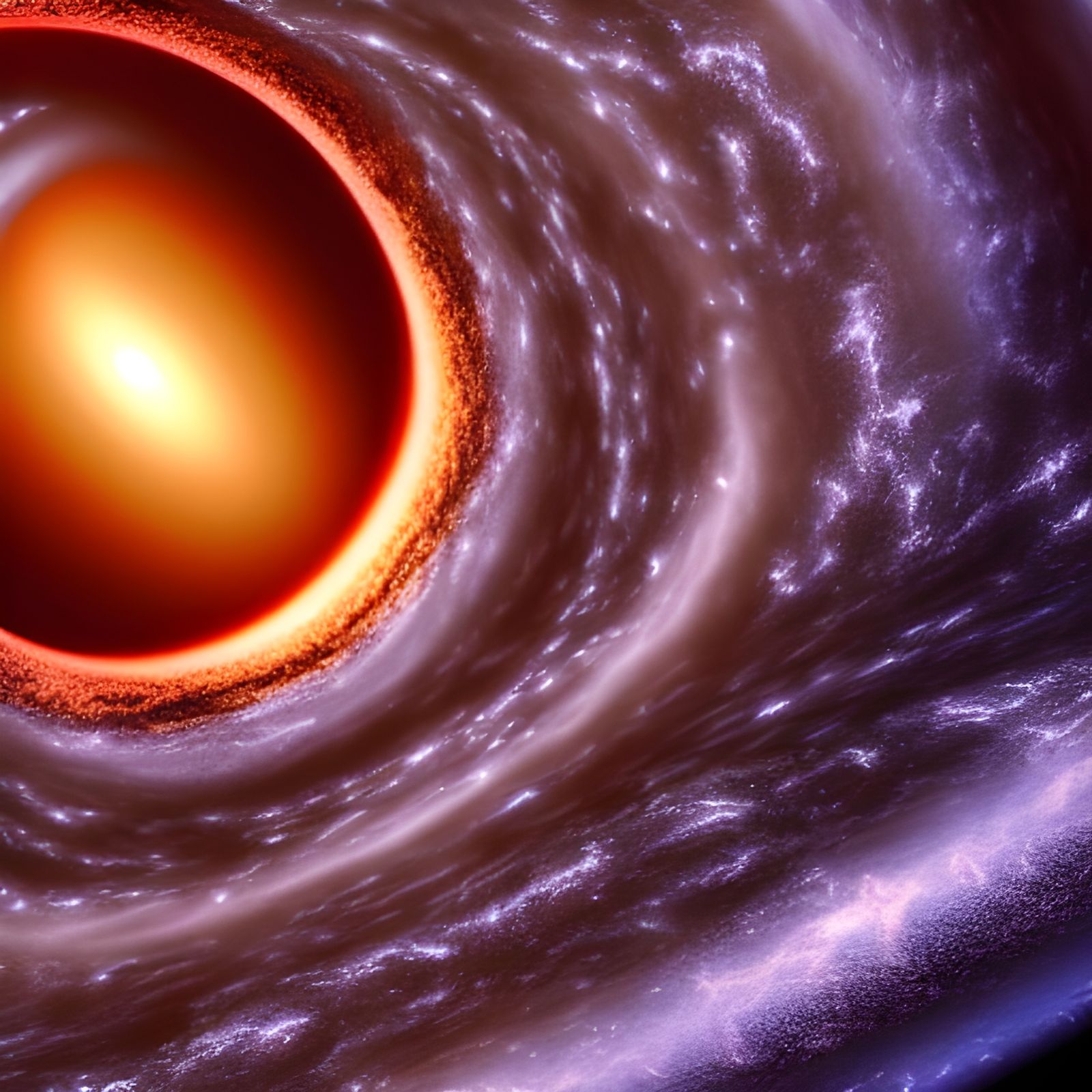 Hyperrealistic Black Hole at the Universe's Center