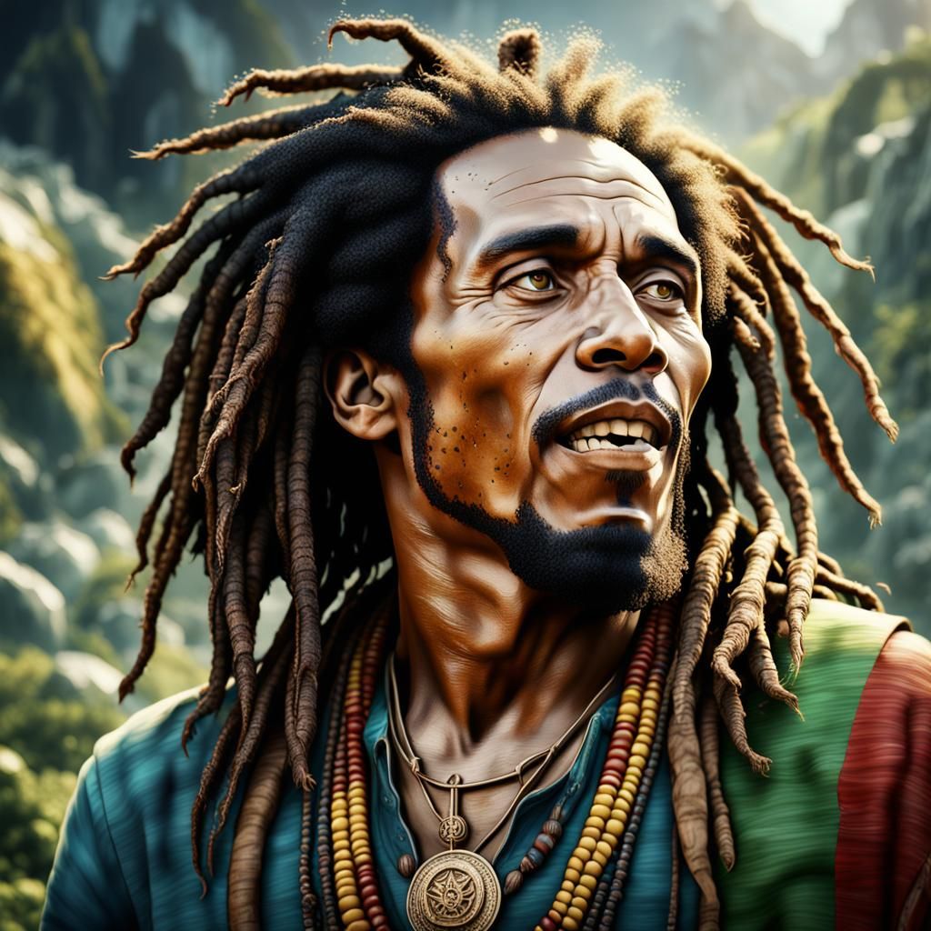 Bob Marley Fantasy Concept Art in Deep Color