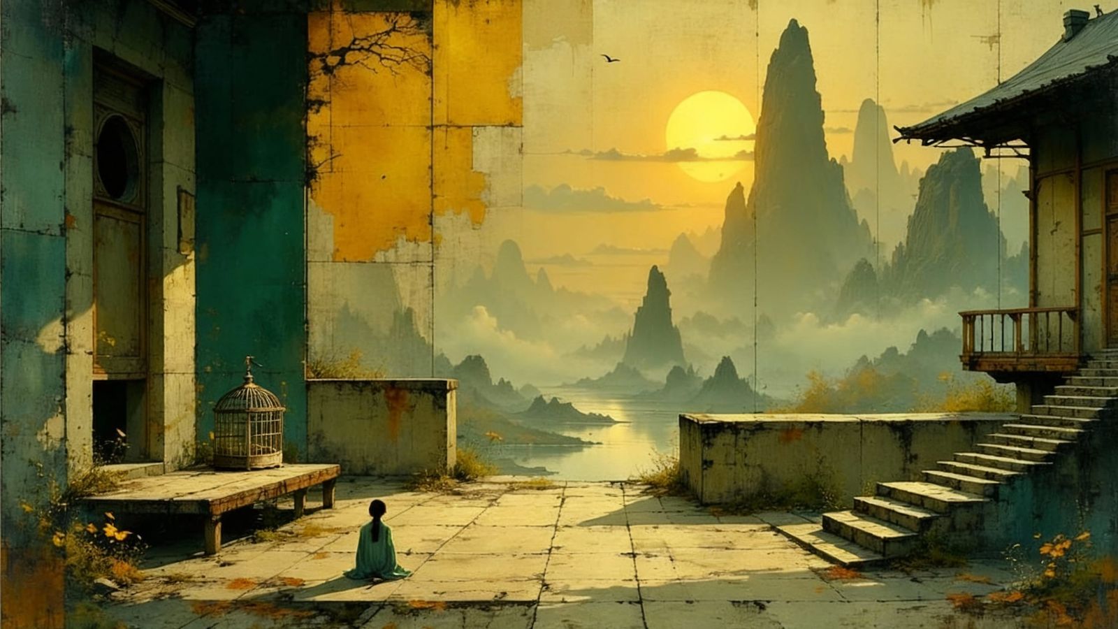 Empty Birdcage Evokes Freedom and Solitude