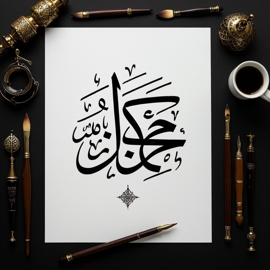 Elegant Arabic Calligraphy in Classic Style