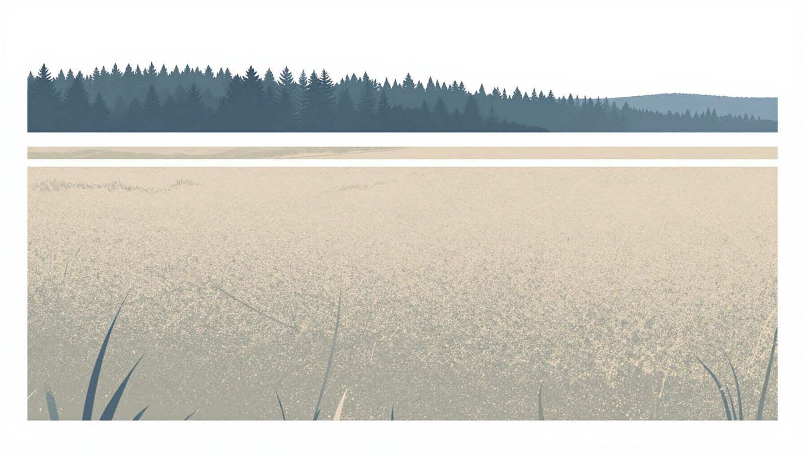 Scandinavian Vector Layout Template in Muted Forest Tones