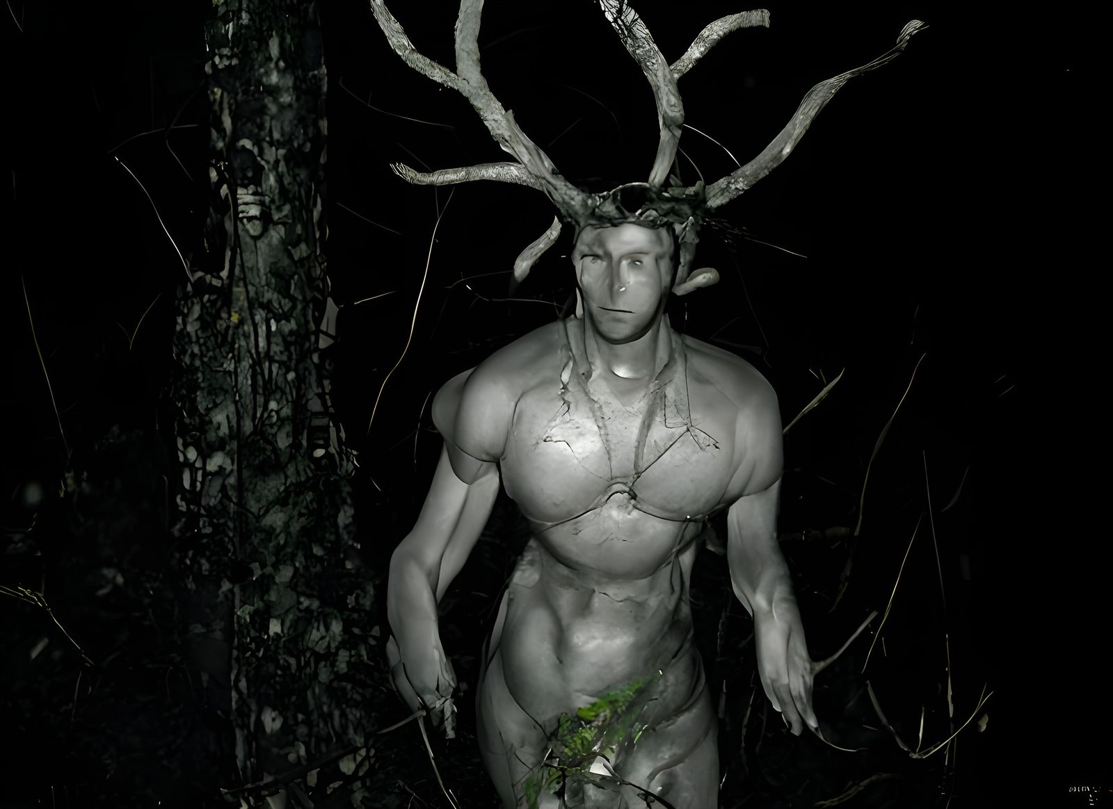 Cernunnos Captured on Trail Cam: Forest Night