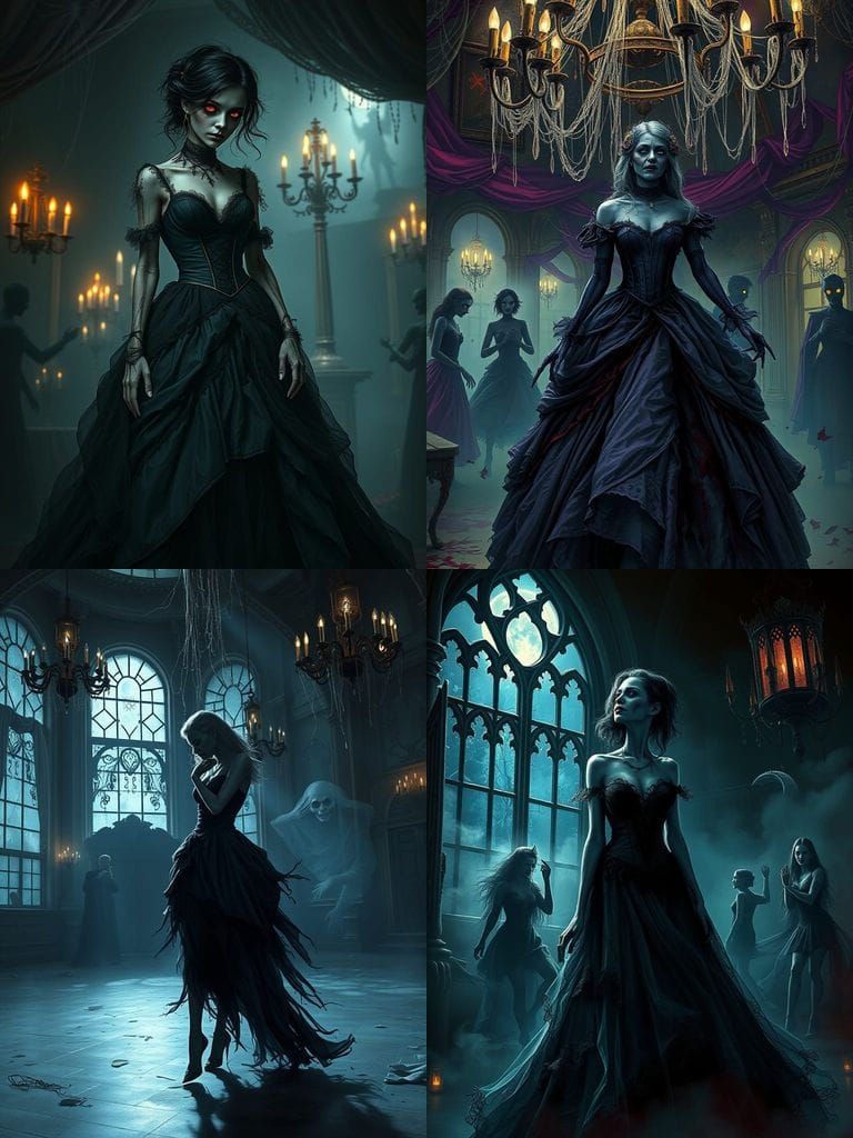 Gothic Cinderella at Haunted Ball