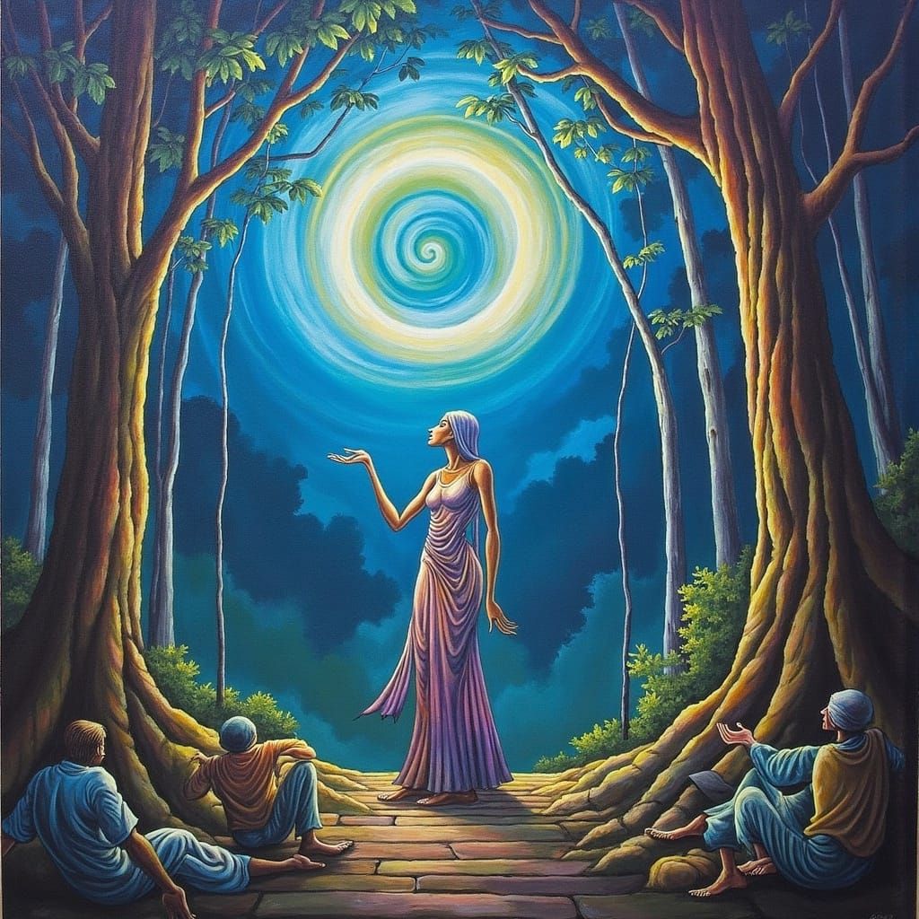 Lumineth Serpentis Vortex Keeper in Bioluminescent Jungle