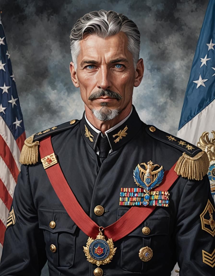 Draconian Admiral in Military Dress Uniform