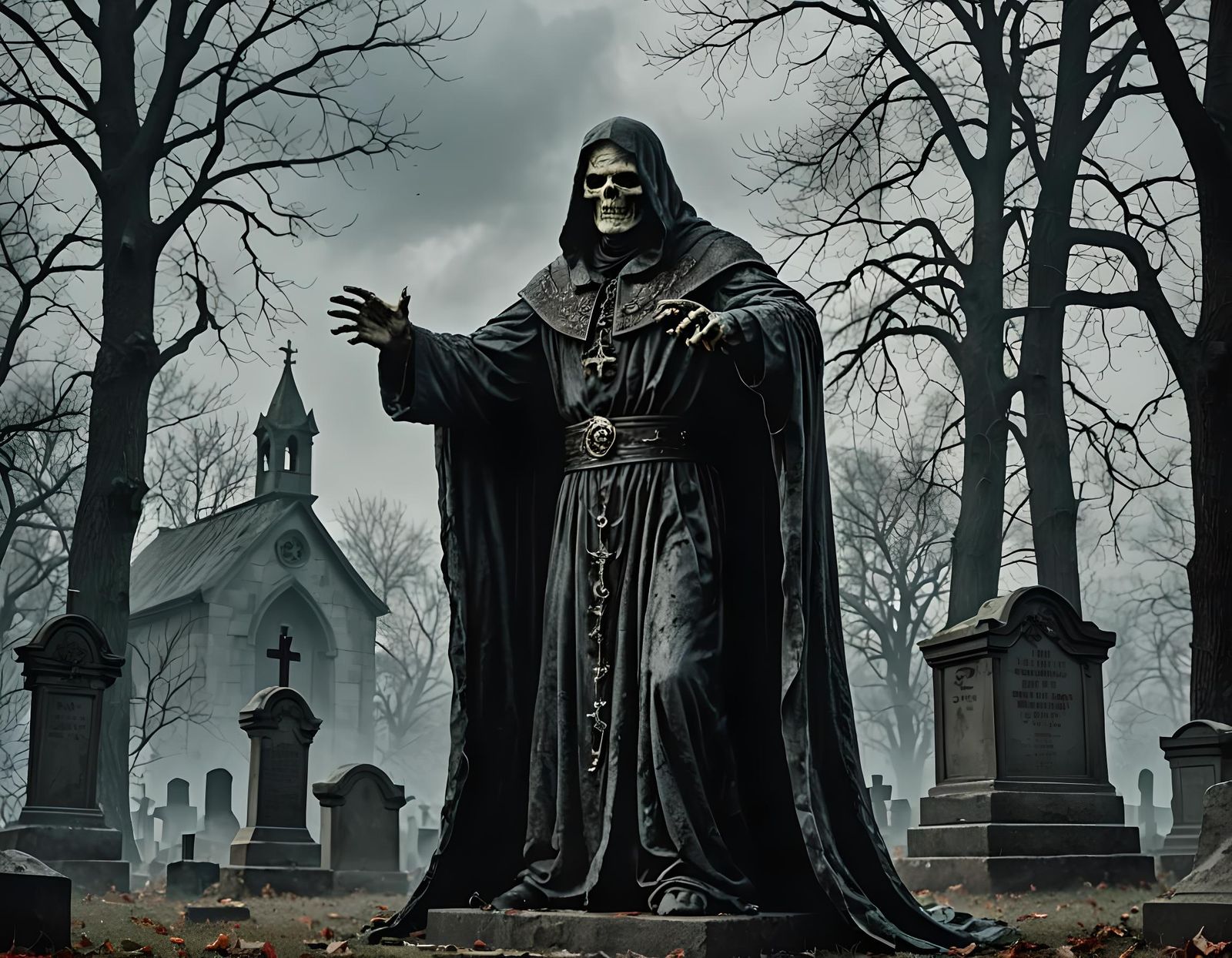 Strigoi Ghoul King in Haunted Graveyard Scene