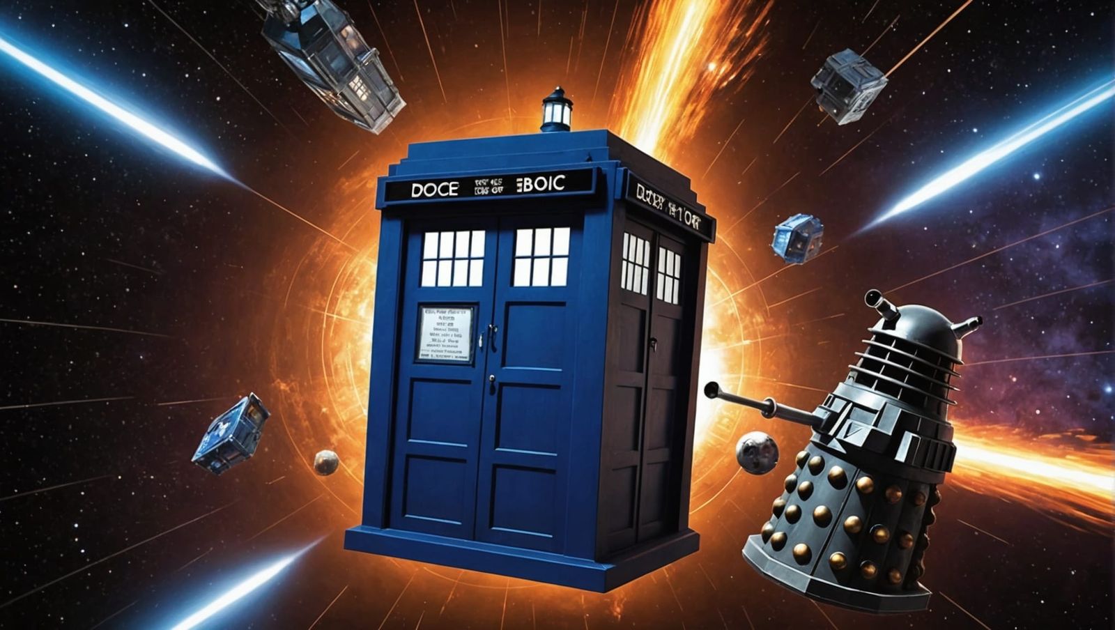 TARDIS and the Tenth Doctor in Time Vortex