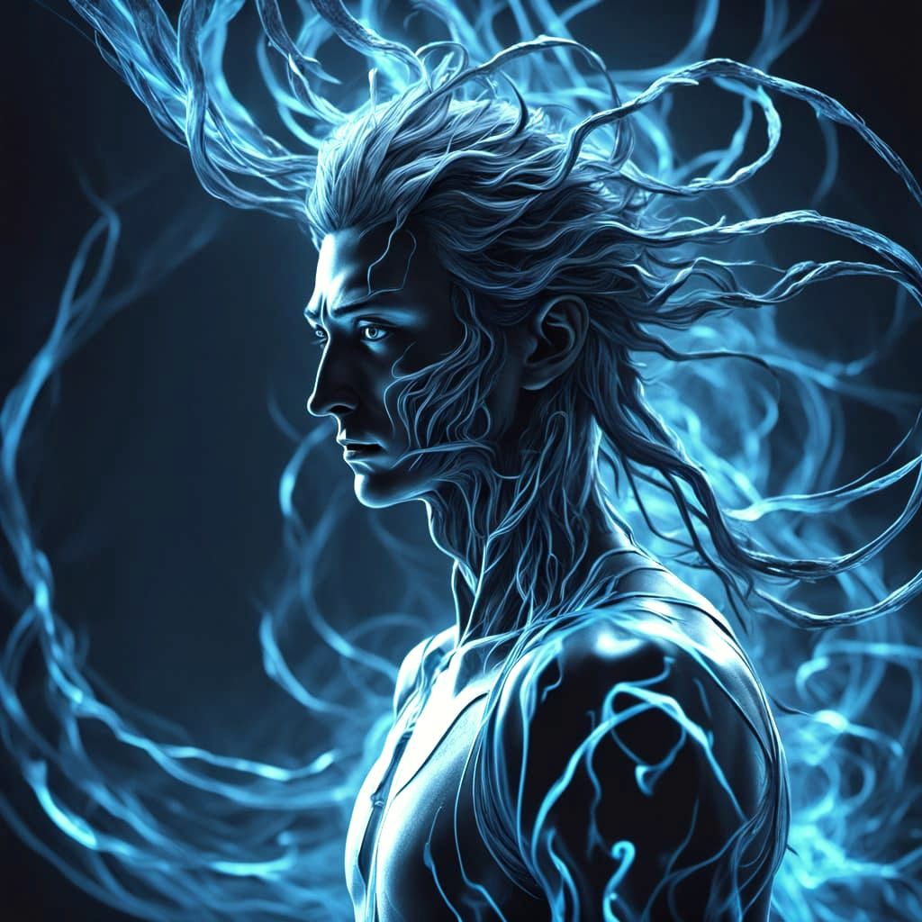 Ethereal Blue Death in Cyberpunk Realms