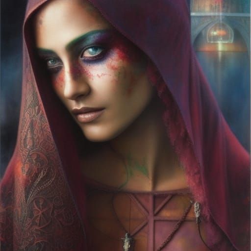 Magical Surrealism with Ethereal Particles and Prism Effects