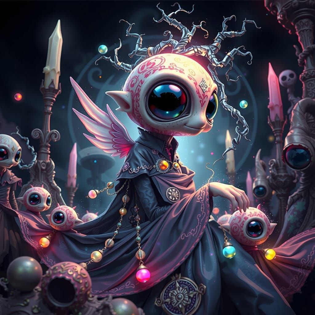 Mysterious Shadow Figures with Glowing Eyes