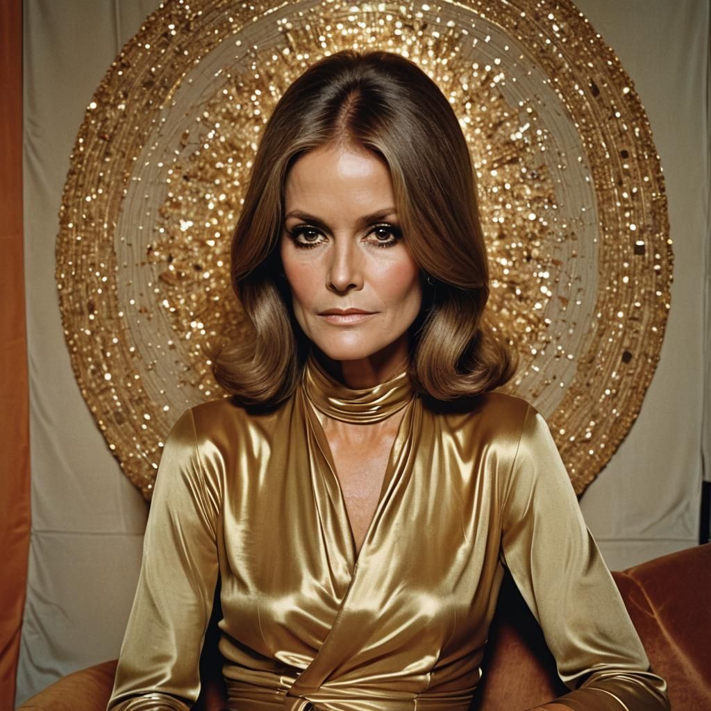 Gloria Steinem Portrait in Halston Style
