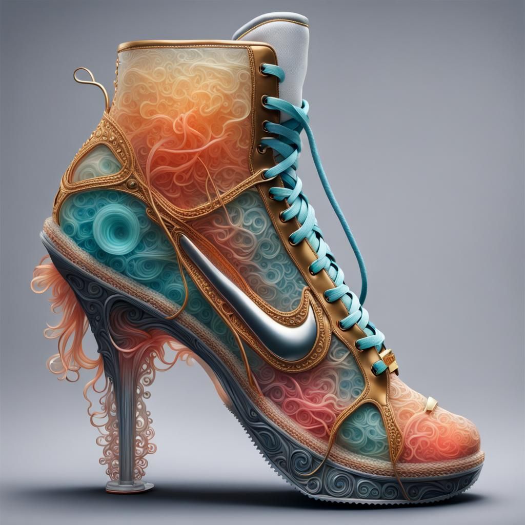 Jellyfish Nike Sneaker in Solarpunk Style