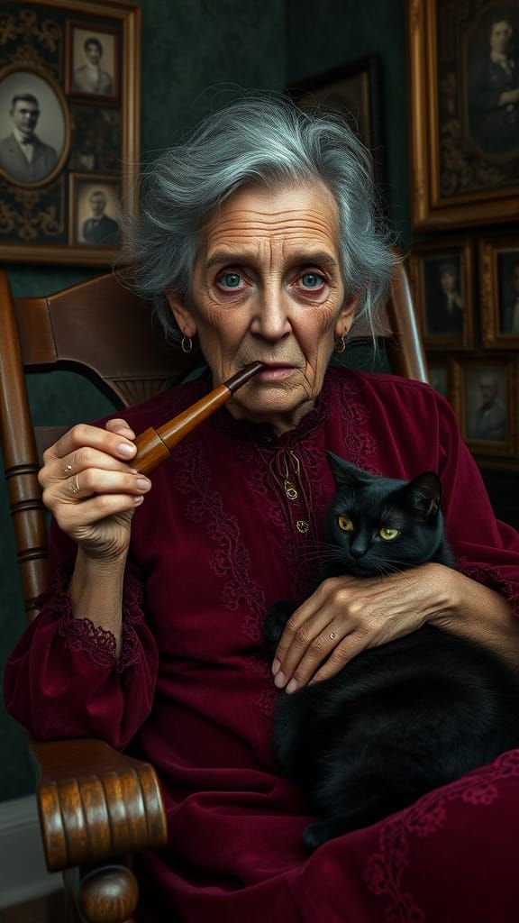 Wisdom Keeper in Velvet Elegance