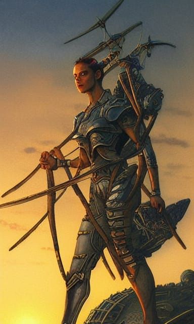 Ten of Wands: Retro Sci-Fi Tarot Card