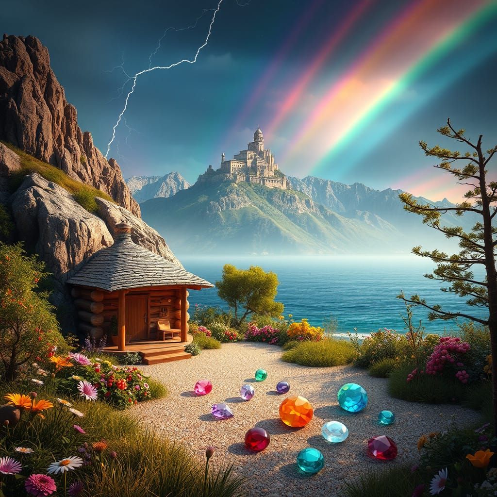 Earth-Sheltered Haven Amidst Vibrant Wildflowers and Granite...