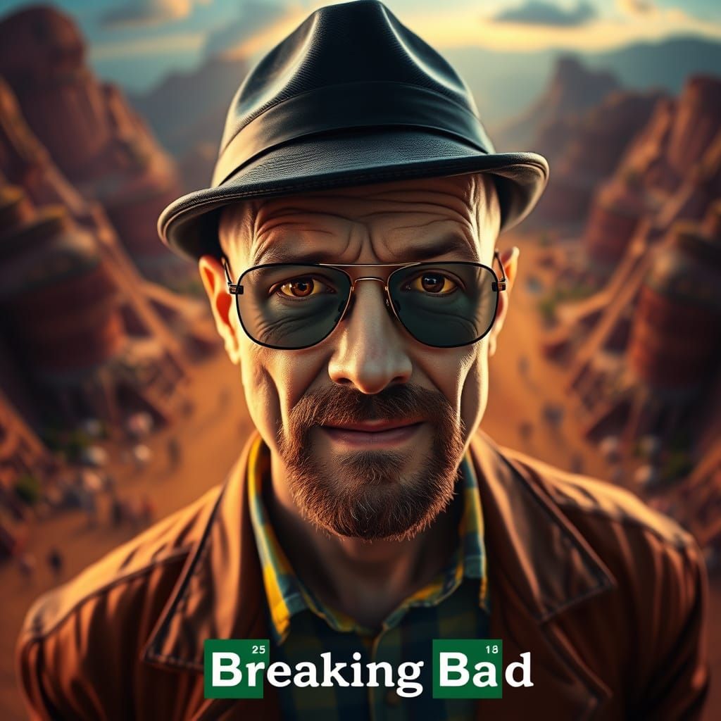 Walter White Portrait in Ultra-Realistic Style
