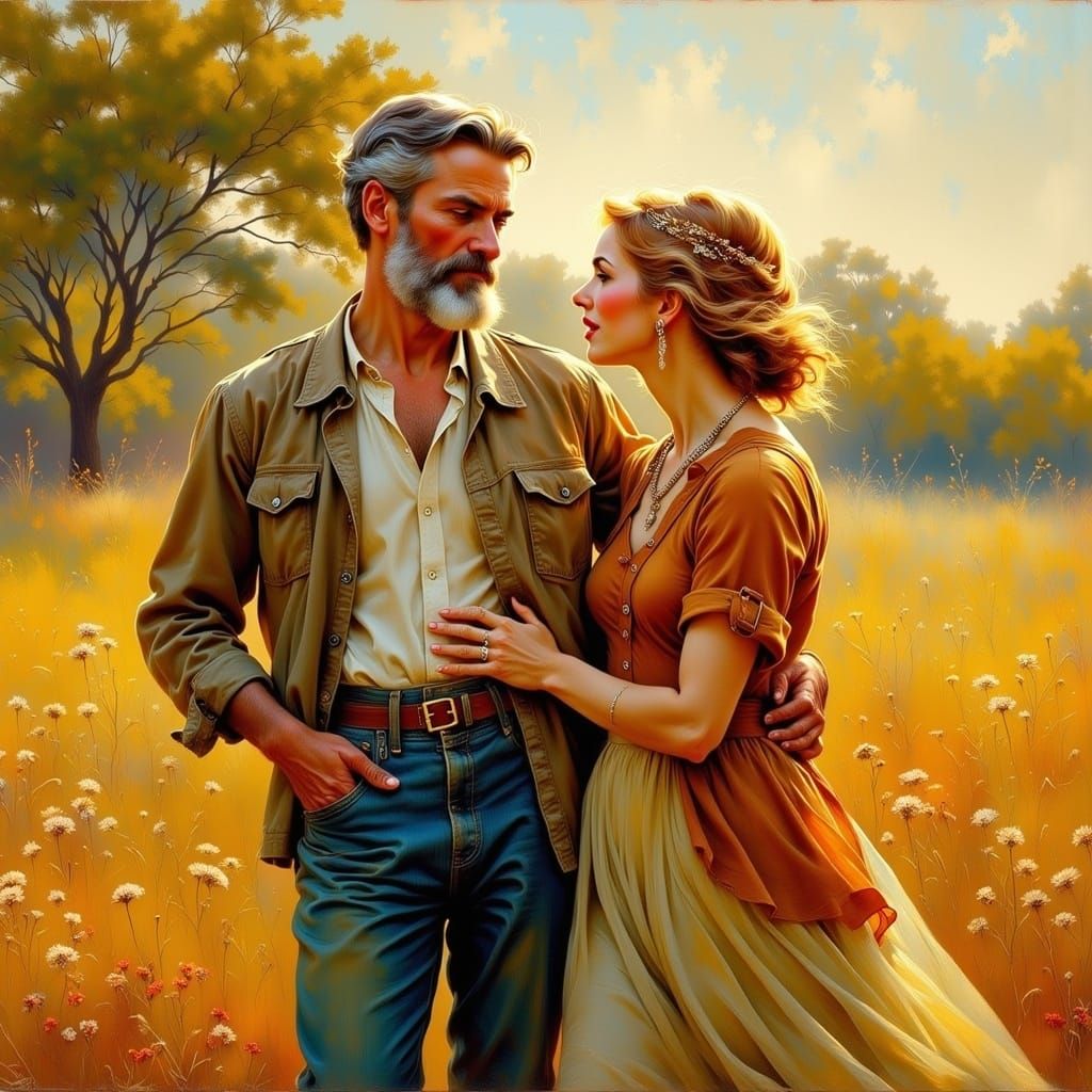 Golden Hour Portrait in Dreamy Realism