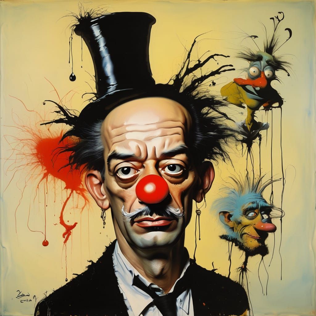 Surrealist Masterpiece in Melting Oil on Matte Canvas