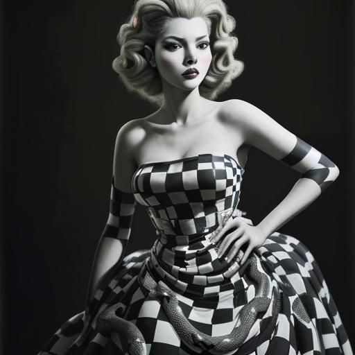 Medusa Blows a Kiss in 60's Mod Style