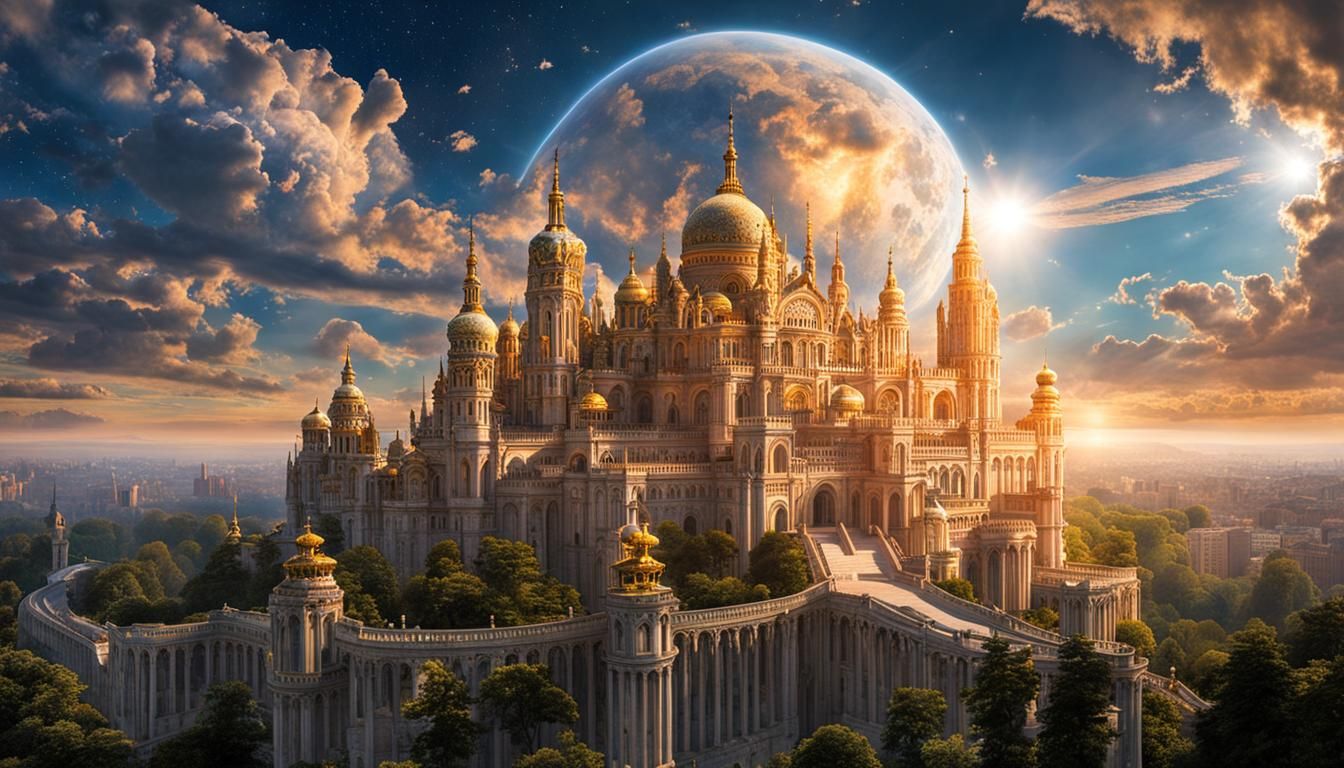 Celestial Palace in the Sky: Ethereal Wonder