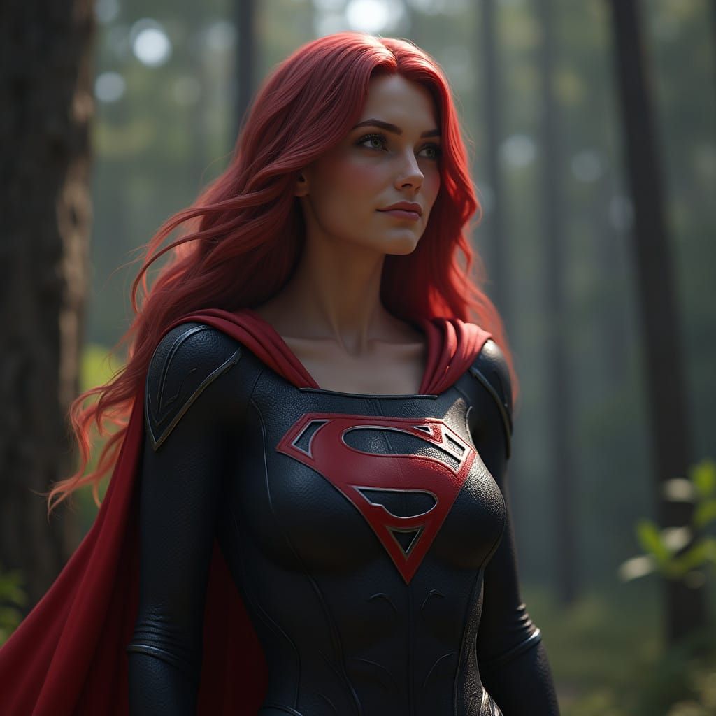 RedK Supergirl Dominates with an Evil Gaze