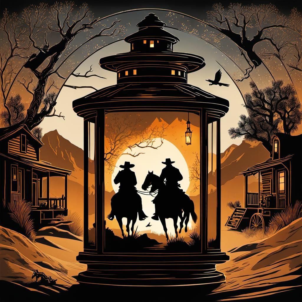 Wild West Duel in a Glass Lantern