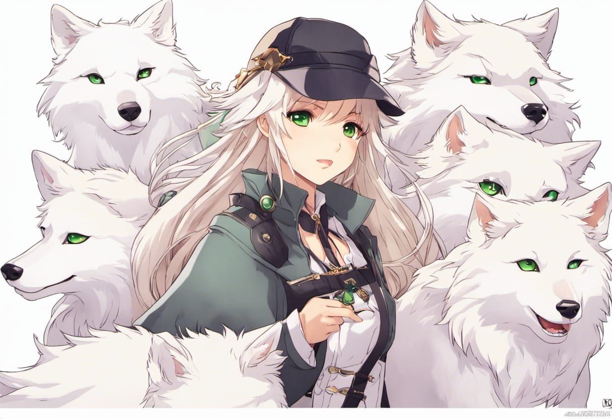 Blonde with Wolves