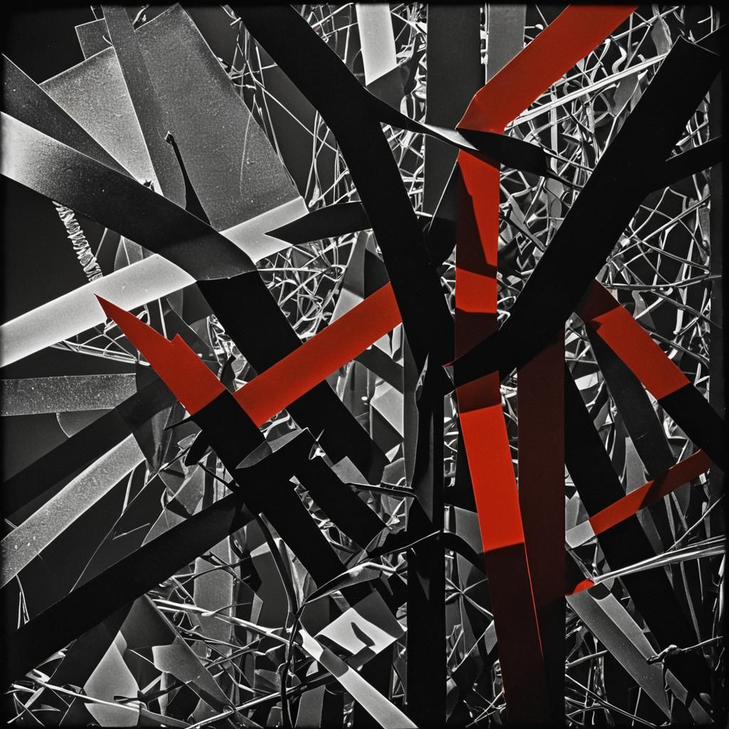 Noir Photogram: Abstract Shadows and Radiant Light