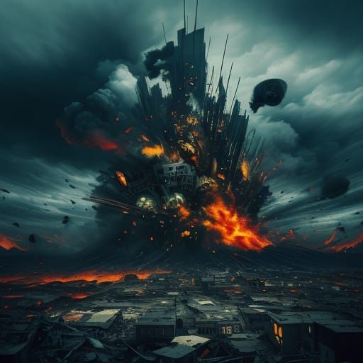 Distorted Reality in Vibrant, Bold Brushstrokes