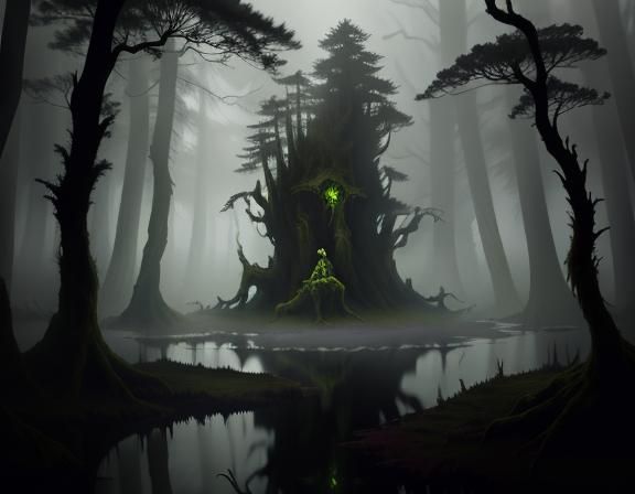 Bullywug in Eerie Swamp Concept Art