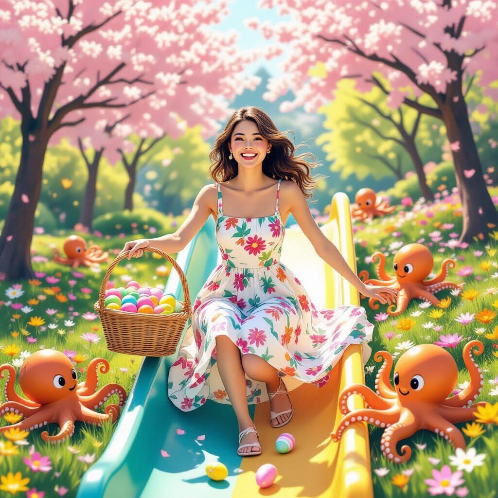 Easter Holiday Fun with Octopuses in Spring Park