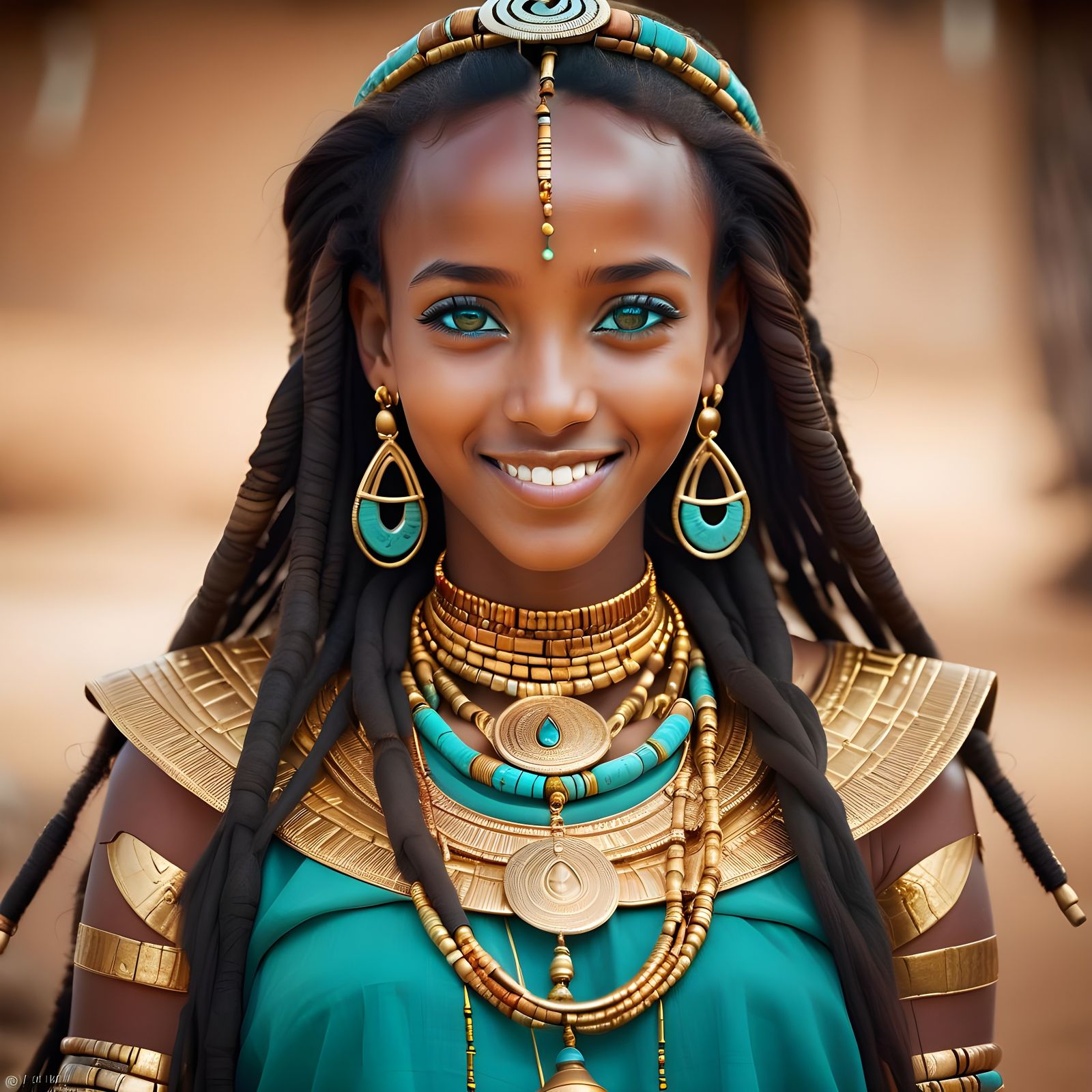 Ethiopian Princess in Traditional Regalia
