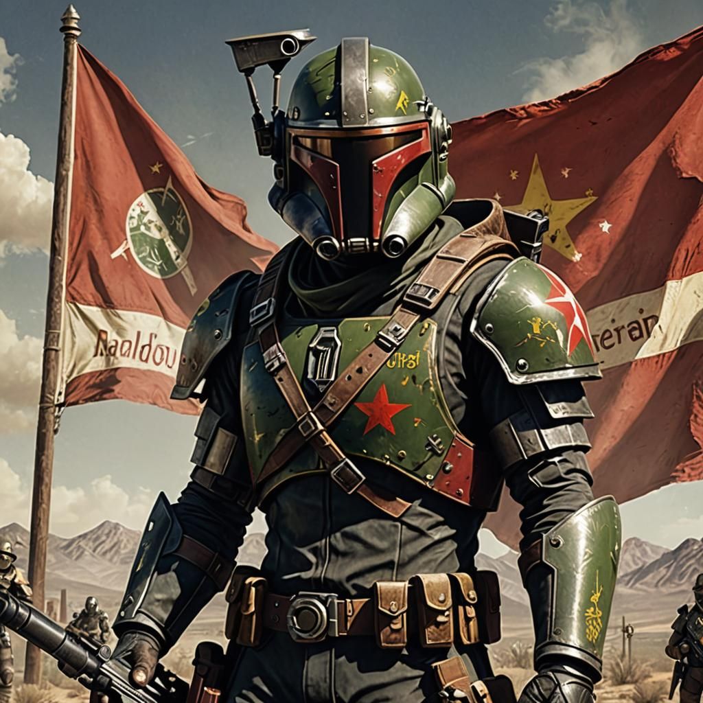NCR Ranger with Mandalorian Helmet