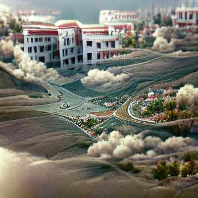 Detailed Matte Painting of the 1950s