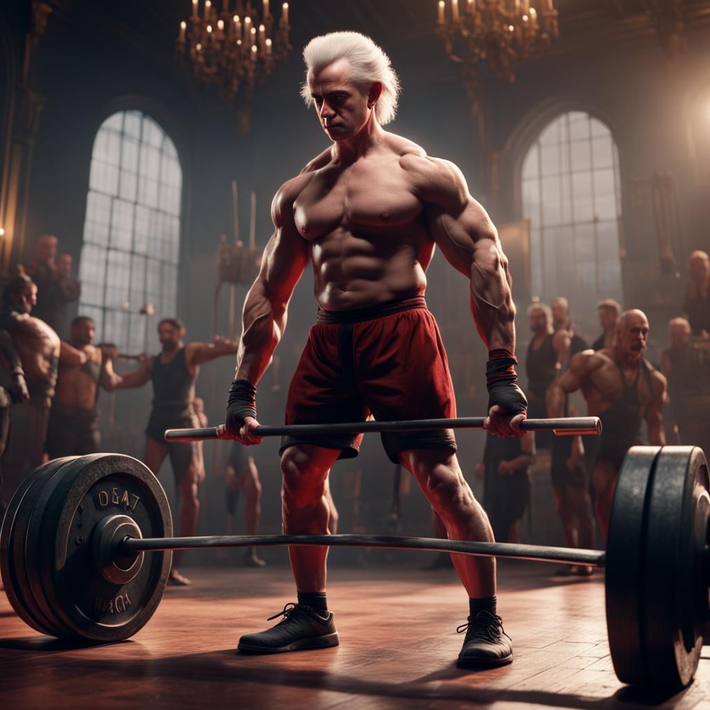 Mozart Deadlifting: A Gym Bro Fantasy Concept