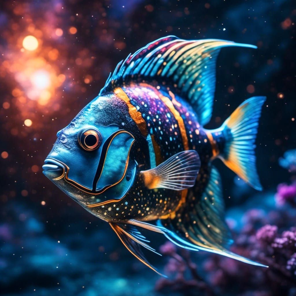 Cosmic Angelfish: Universe Within a Fish